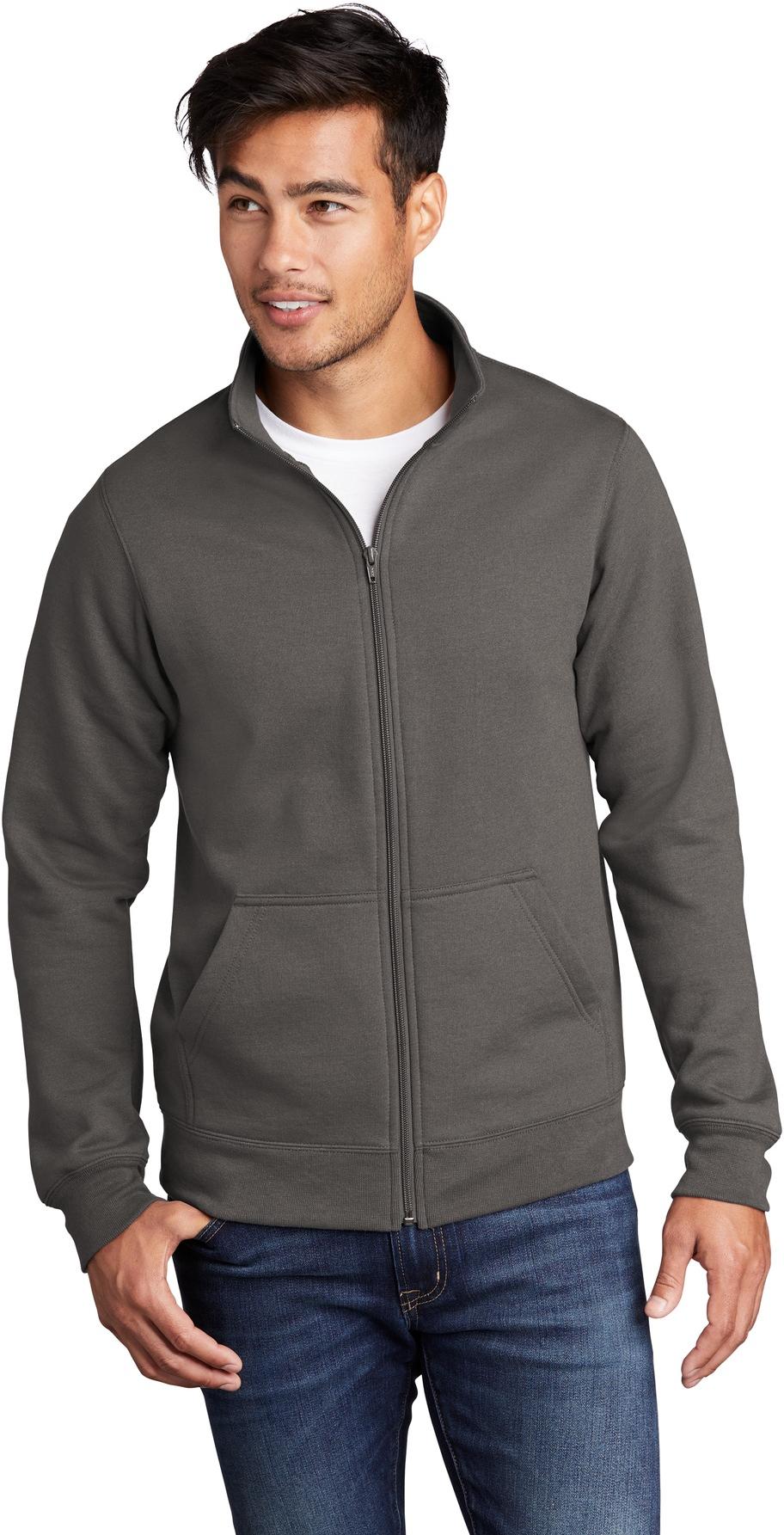 Port & Company ® Core Fleece Cadet Full-Zip Sweatshirt PC78FZ Mens Sizes S-4XL