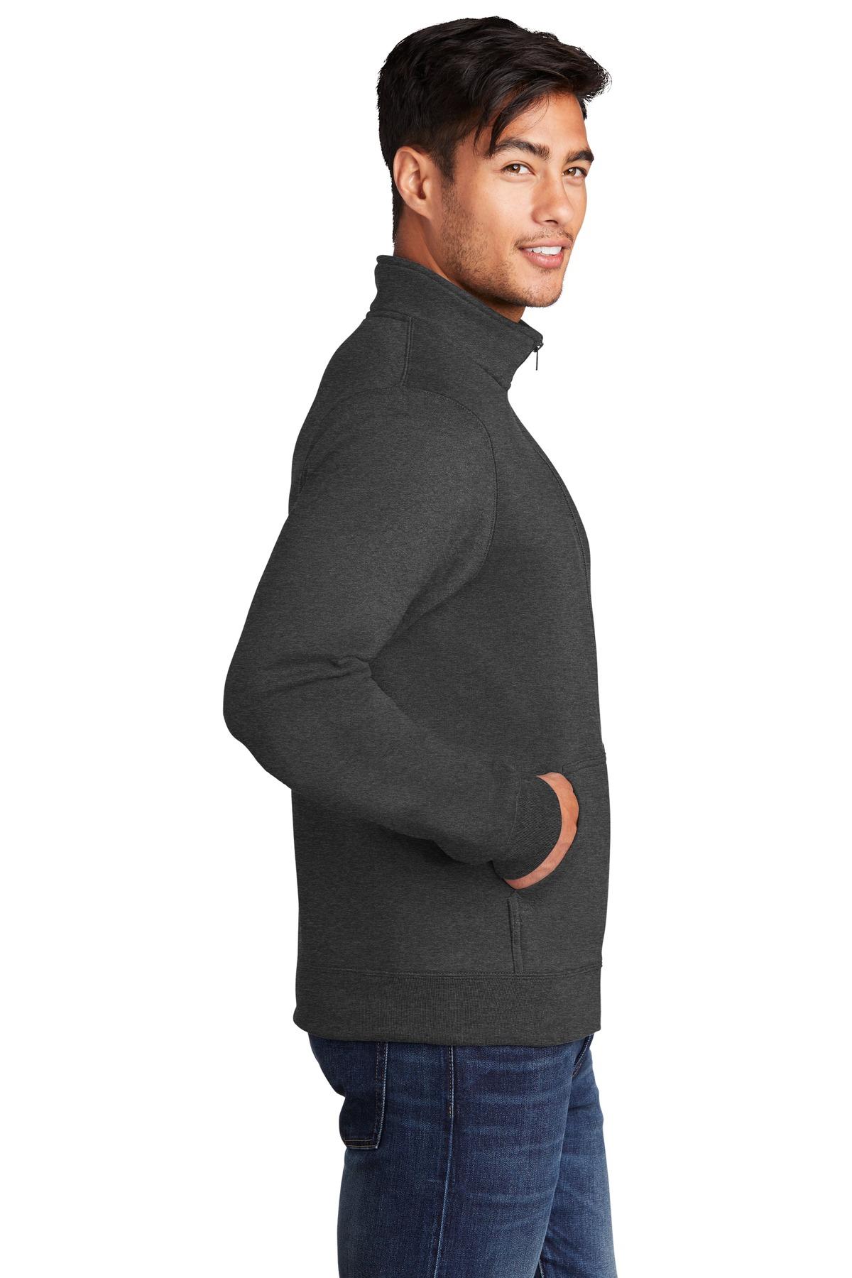 Port & Company ® Core Fleece Cadet Full-Zip Sweatshirt PC78FZ Mens Sizes S-4XL