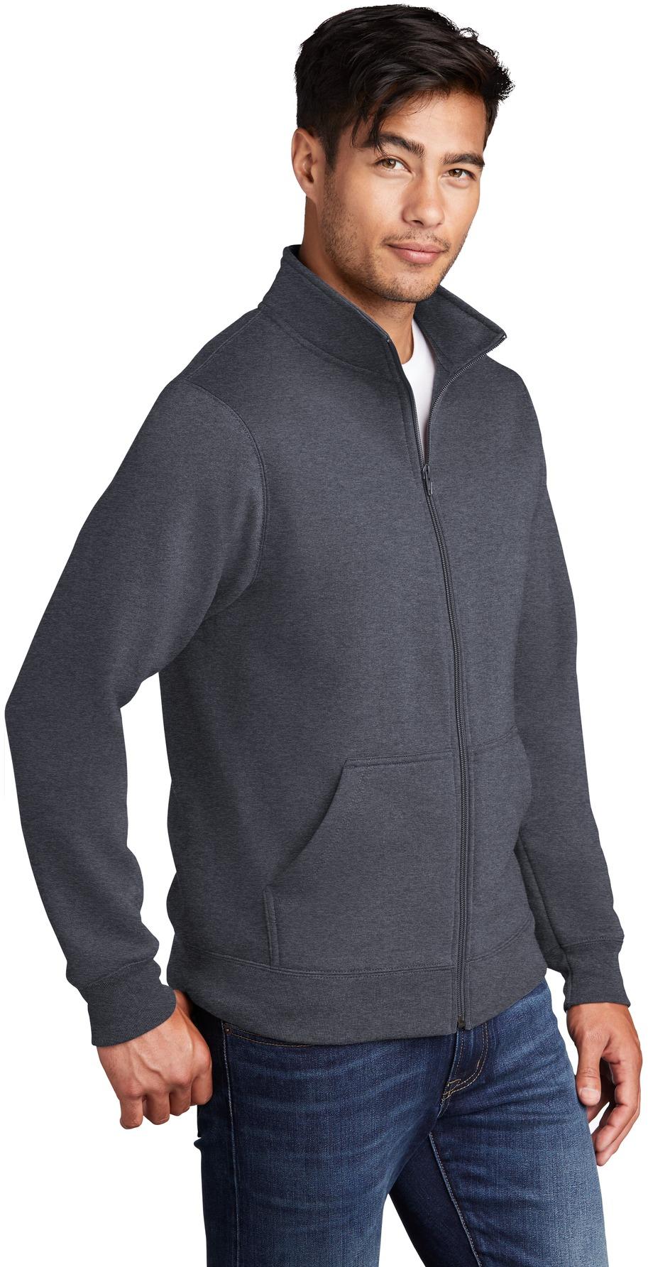 Port & Company ® Core Fleece Cadet Full-Zip Sweatshirt PC78FZ Mens Sizes S-4XL