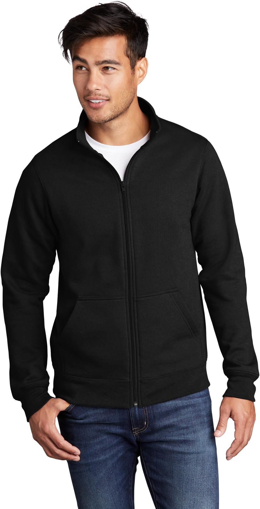 Port & Company ® Core Fleece Cadet Full-Zip Sweatshirt PC78FZ Mens Sizes S-4XL