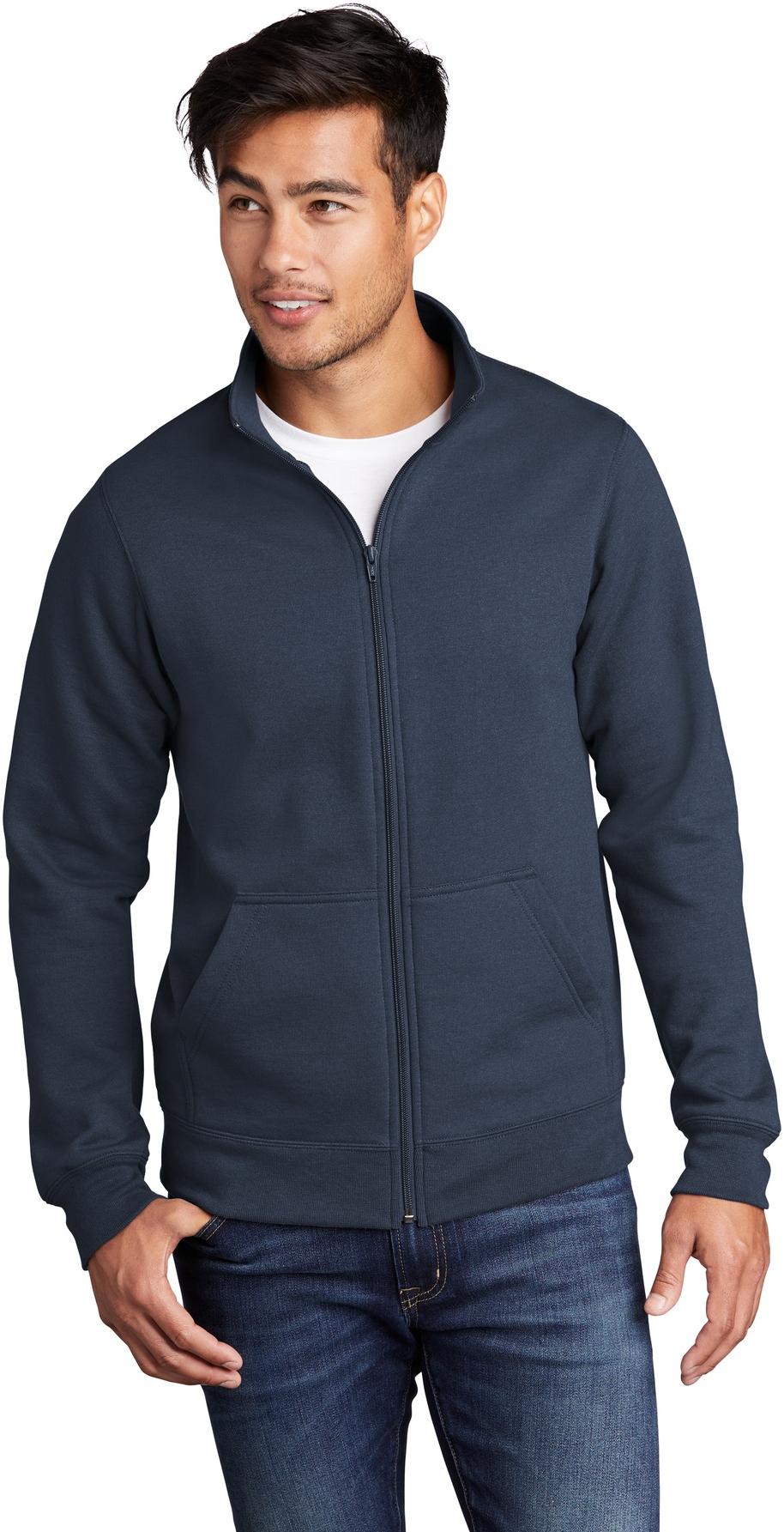 Port & Company ® Core Fleece Cadet Full-Zip Sweatshirt PC78FZ Mens Sizes S-4XL