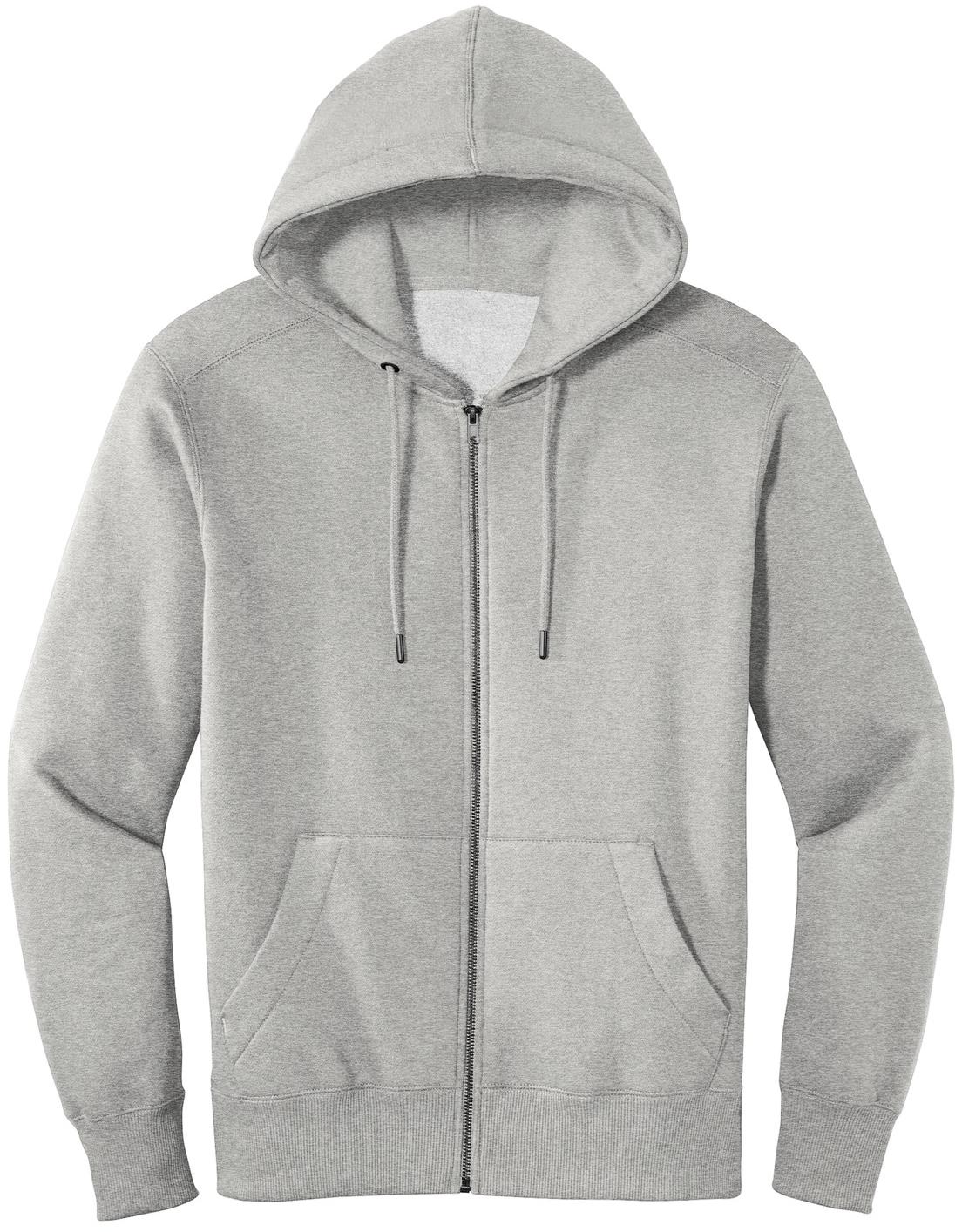 District ® Perfect Weight ® Fleece Full-Zip Mens Hoodie DT1103 Sizes XS-4XL