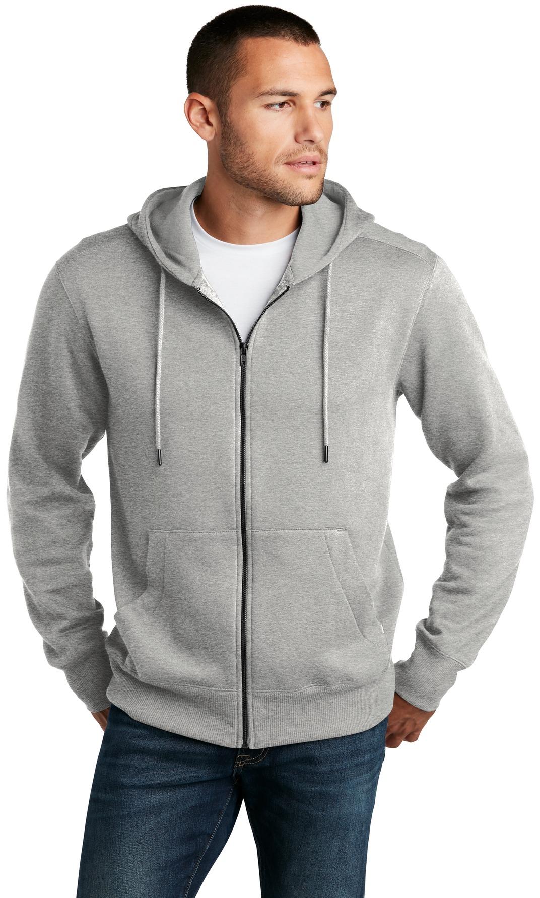 District ® Perfect Weight ® Fleece Full-Zip Mens Hoodie DT1103 Sizes XS-4XL