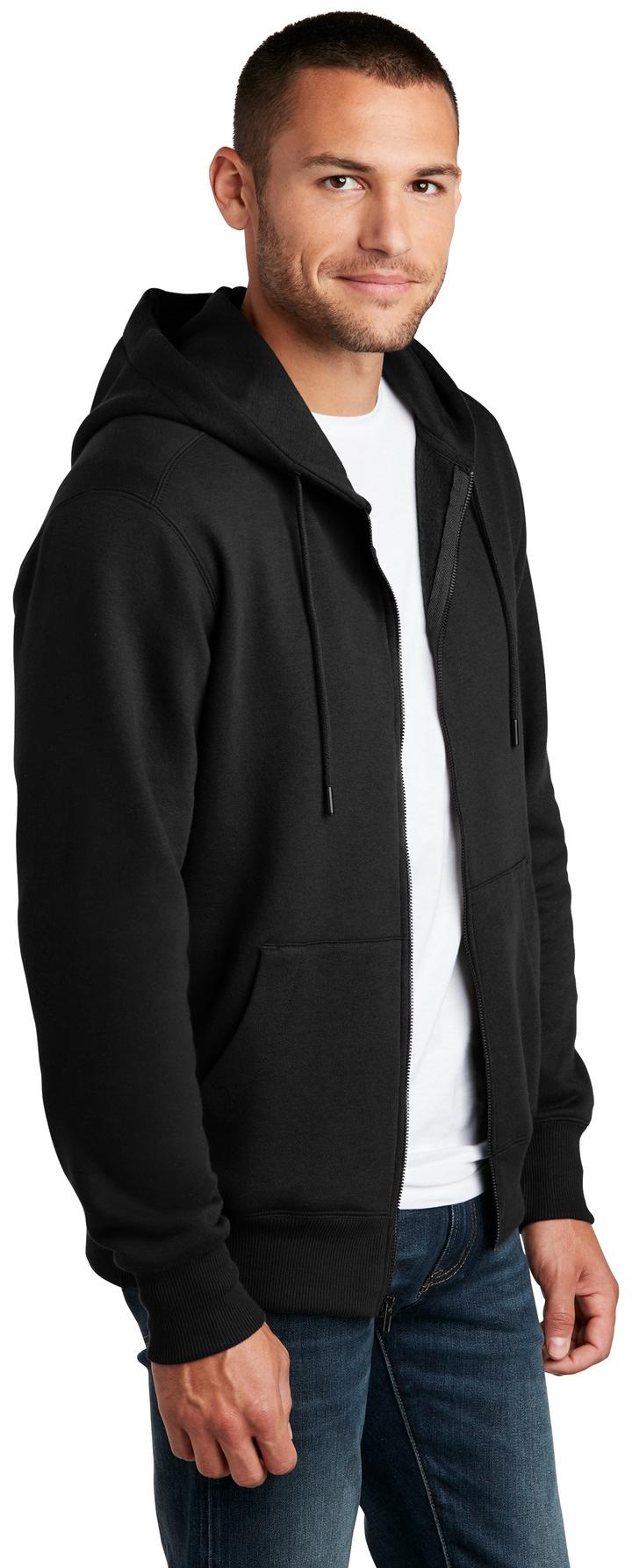 District ® Perfect Weight ® Fleece Full-Zip Mens Hoodie DT1103 Sizes XS-4XL