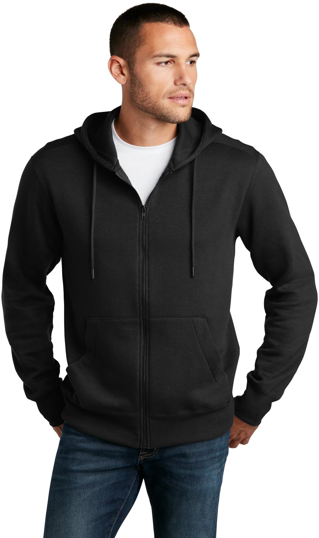 District ® Perfect Weight ® Fleece Full-Zip Mens Hoodie DT1103 Sizes XS-4XL