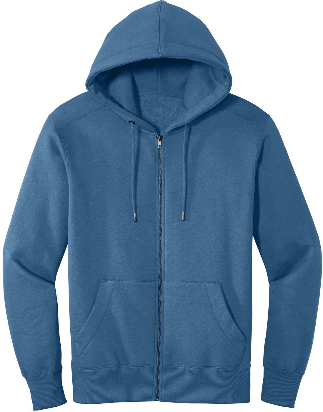 District ® Perfect Weight ® Fleece Full-Zip Mens Hoodie DT1103 Sizes XS-4XL