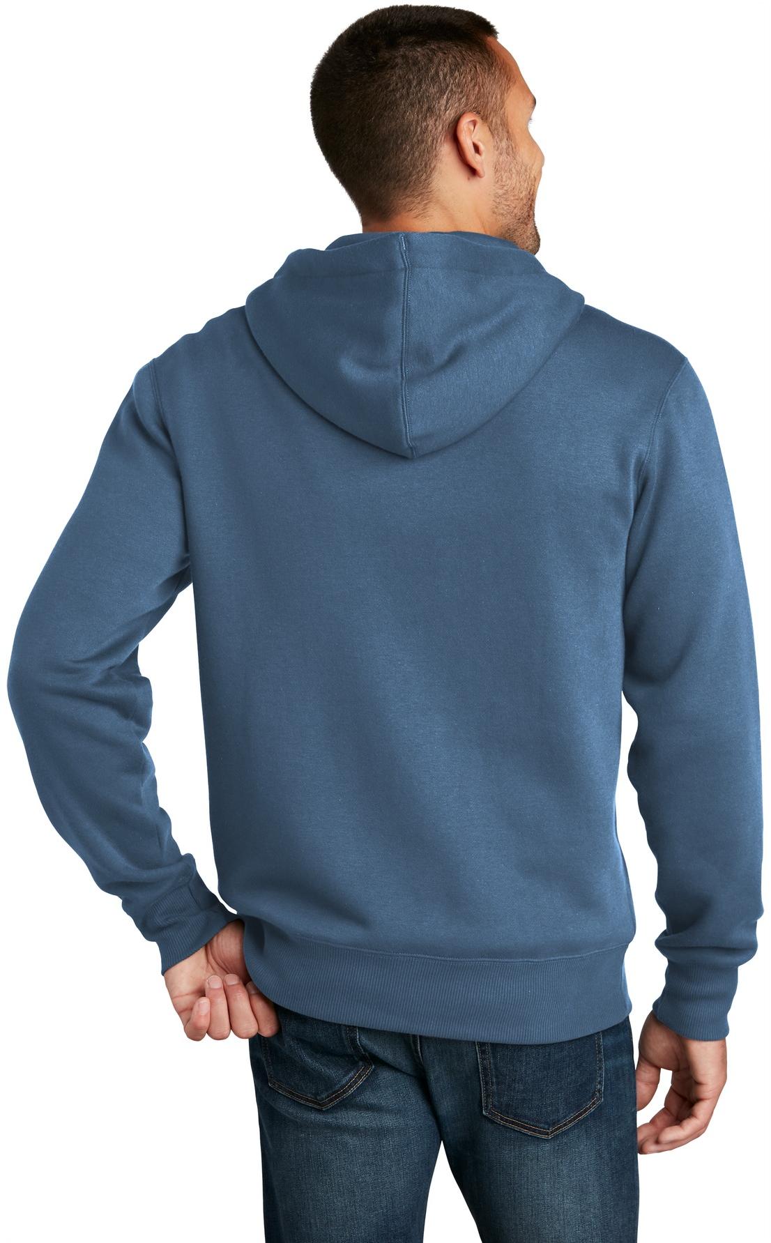 District ® Perfect Weight ® Fleece Full-Zip Mens Hoodie DT1103 Sizes XS-4XL