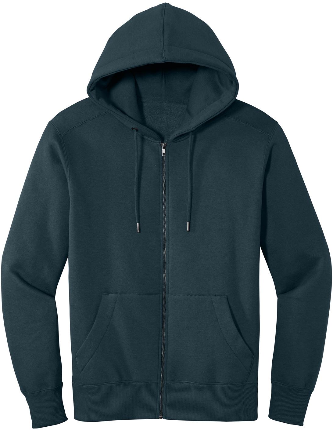 District ® Perfect Weight ® Fleece Full-Zip Mens Hoodie DT1103 Sizes XS-4XL