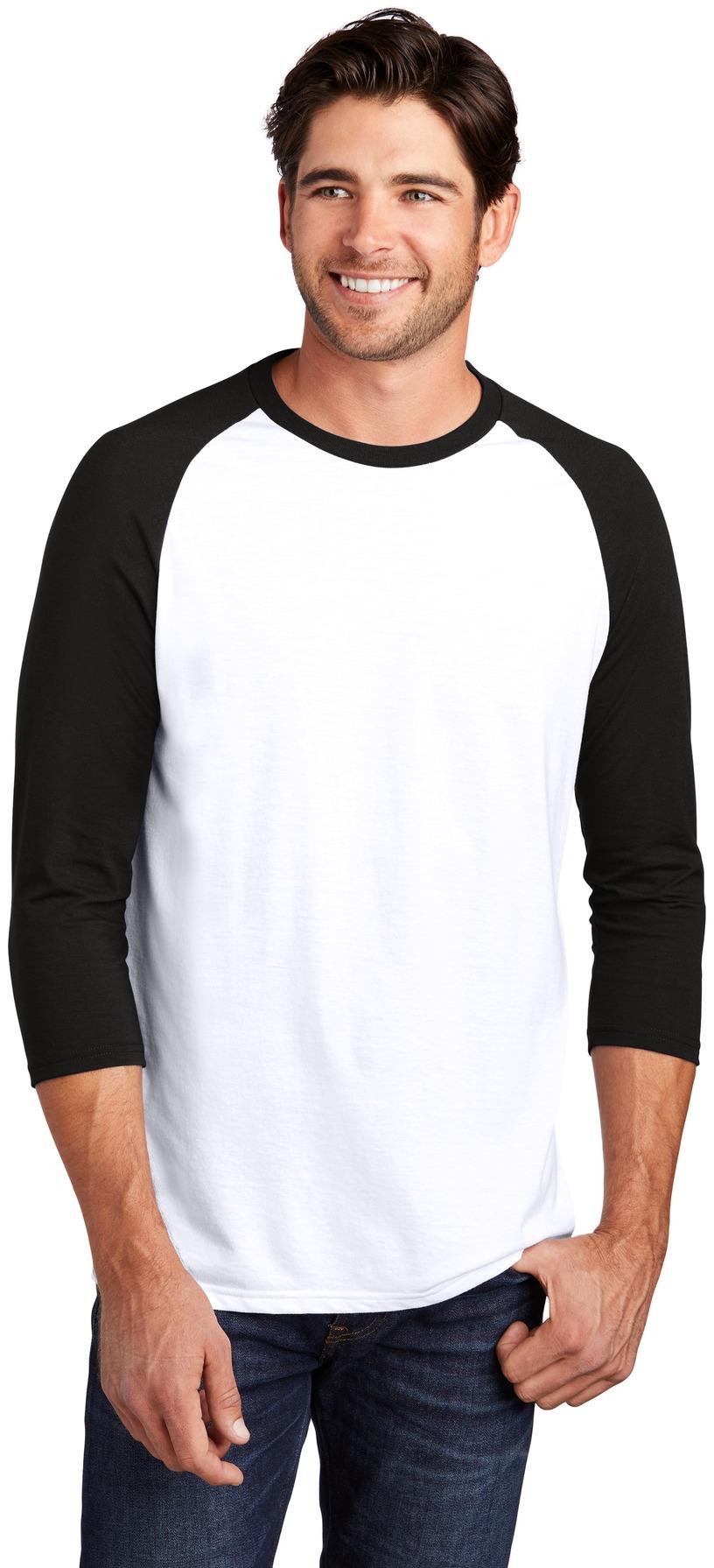 District ® Perfect Tri ® 3/4-Sleeve Raglan Mens Tee DM136 Sizes XS-4XL T-Shirt