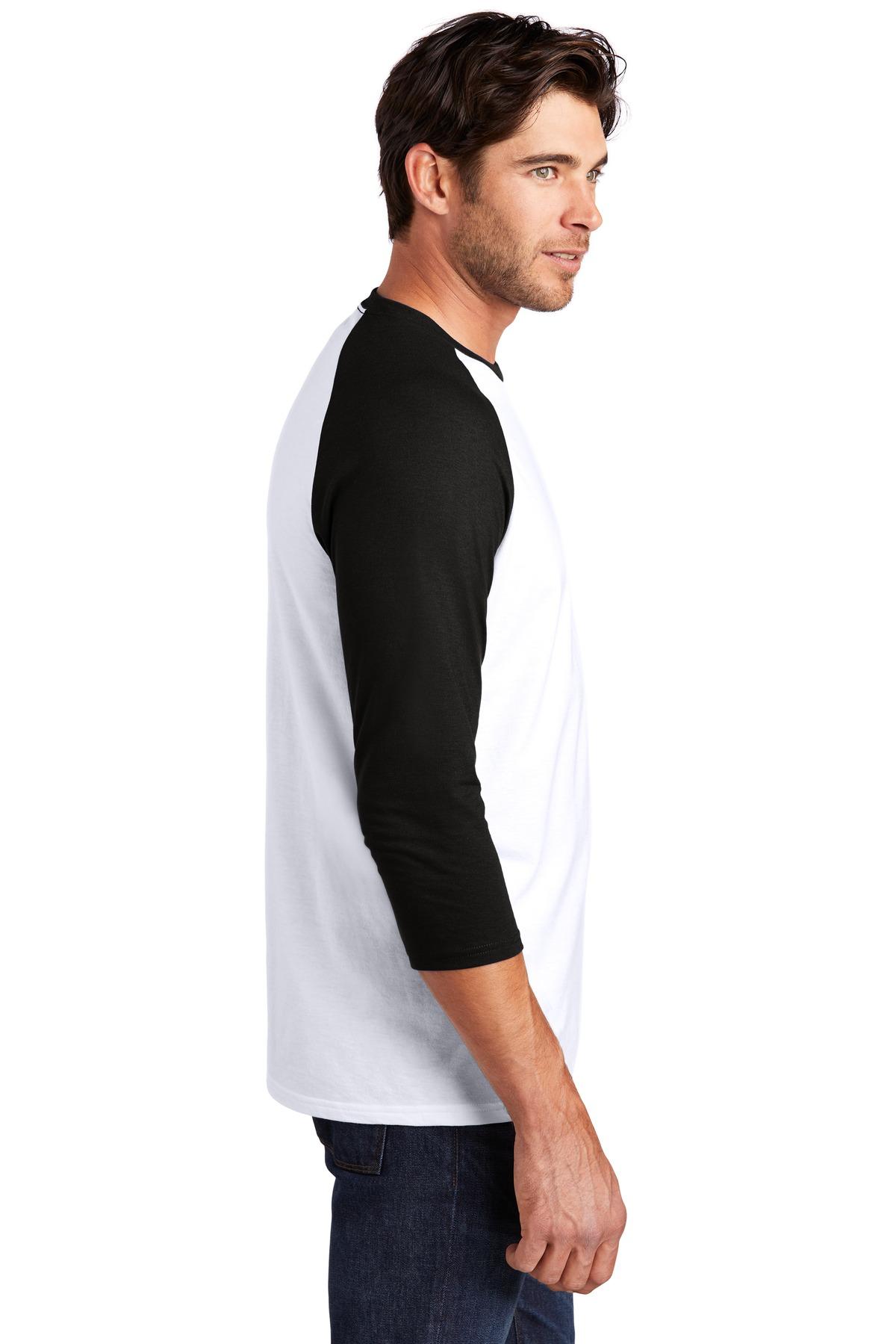 District ® Perfect Tri ® 3/4-Sleeve Raglan Mens Tee DM136 Sizes XS-4XL T-Shirt