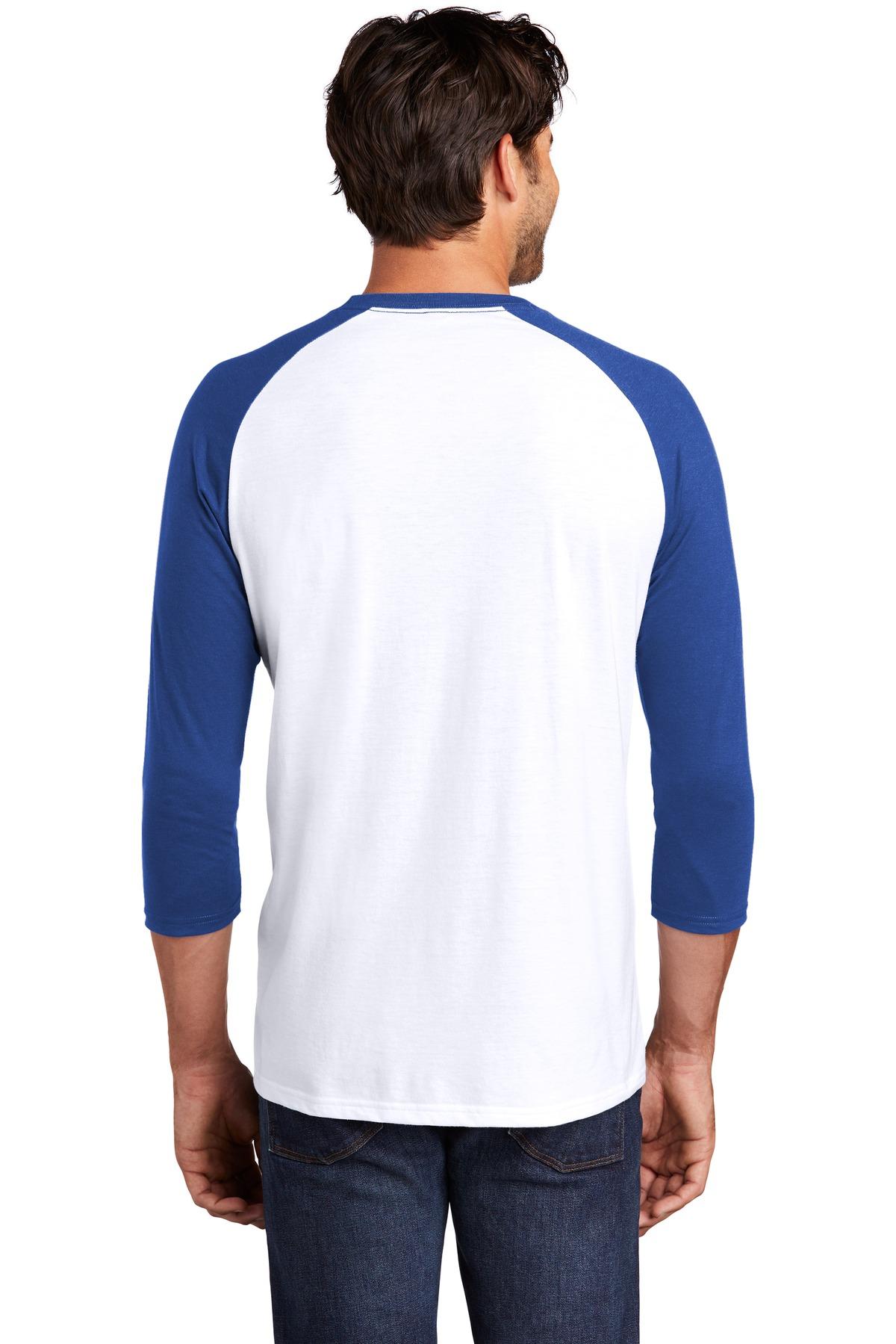 District ® Perfect Tri ® 3/4-Sleeve Raglan Mens Tee DM136 Sizes XS-4XL T-Shirt