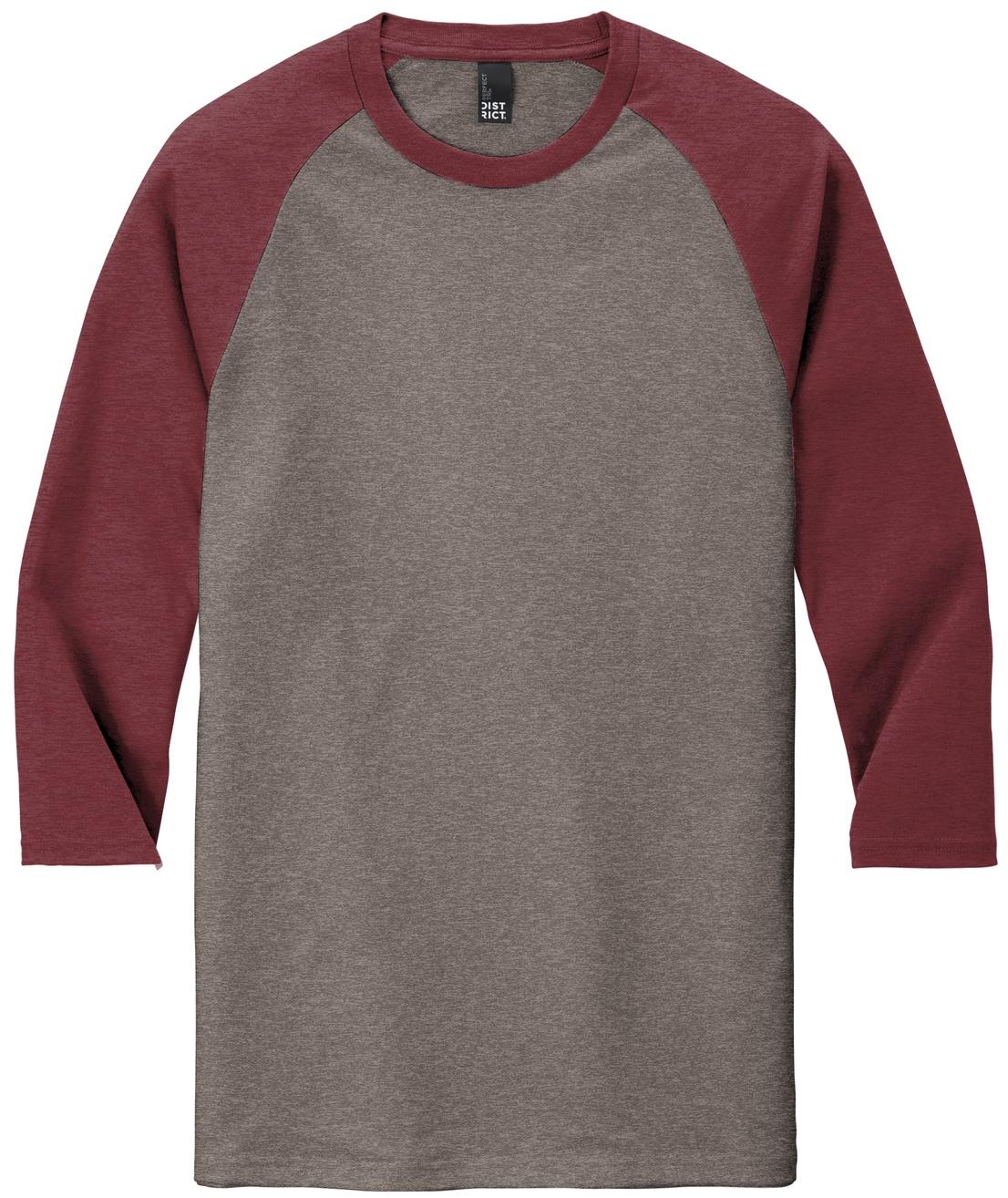 District ® Perfect Tri ® 3/4-Sleeve Raglan Mens Tee DM136 Sizes XS-4XL T-Shirt