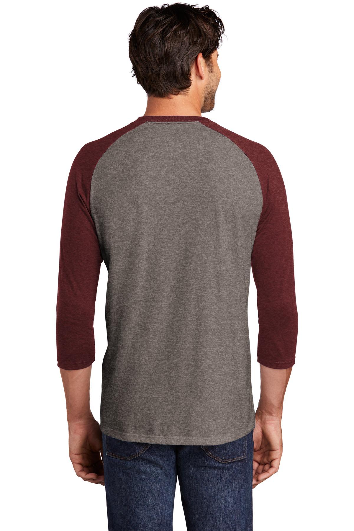 District ® Perfect Tri ® 3/4-Sleeve Raglan Mens Tee DM136 Sizes XS-4XL T-Shirt