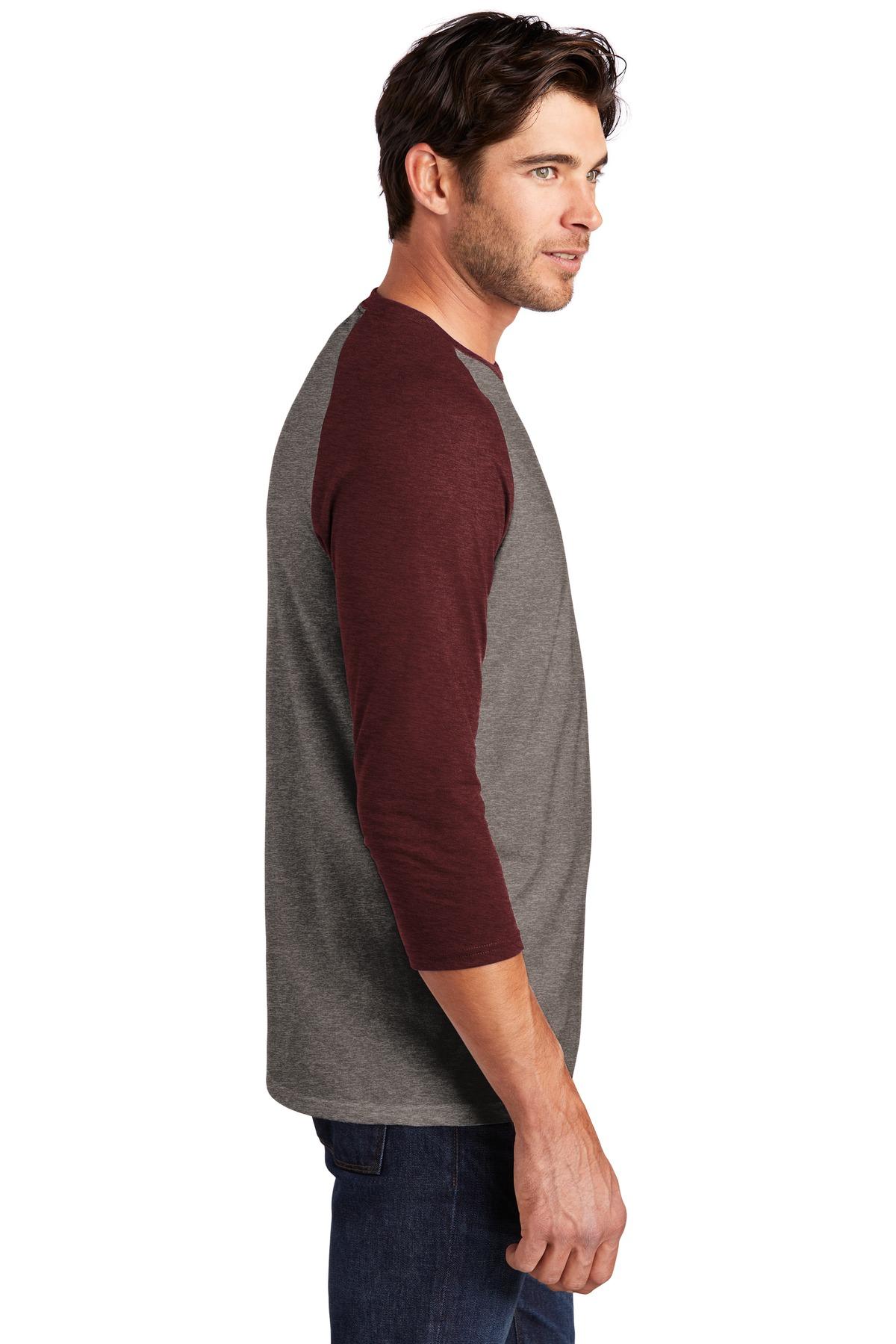 District ® Perfect Tri ® 3/4-Sleeve Raglan Mens Tee DM136 Sizes XS-4XL T-Shirt