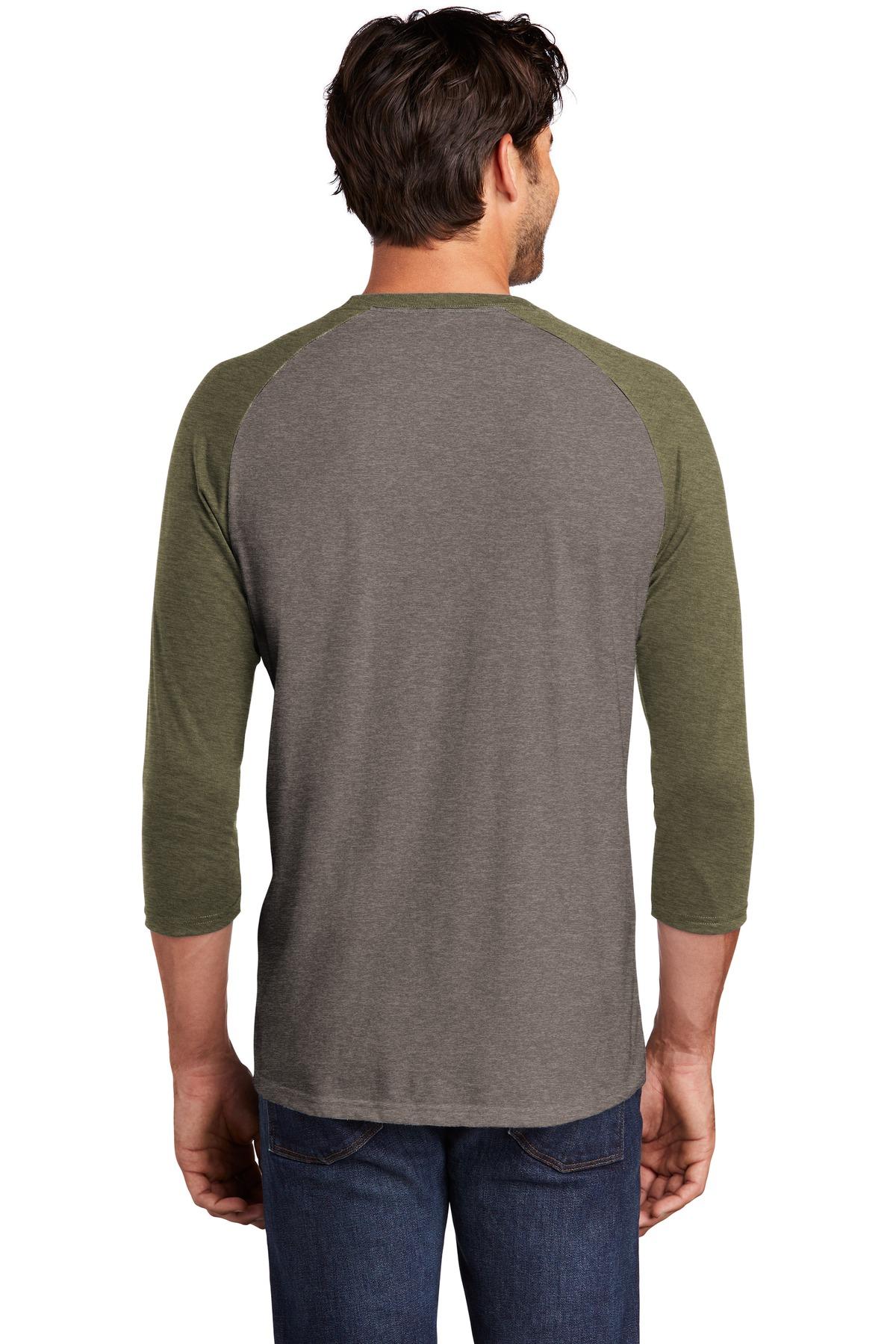 District ® Perfect Tri ® 3/4-Sleeve Raglan Mens Tee DM136 Sizes XS-4XL T-Shirt