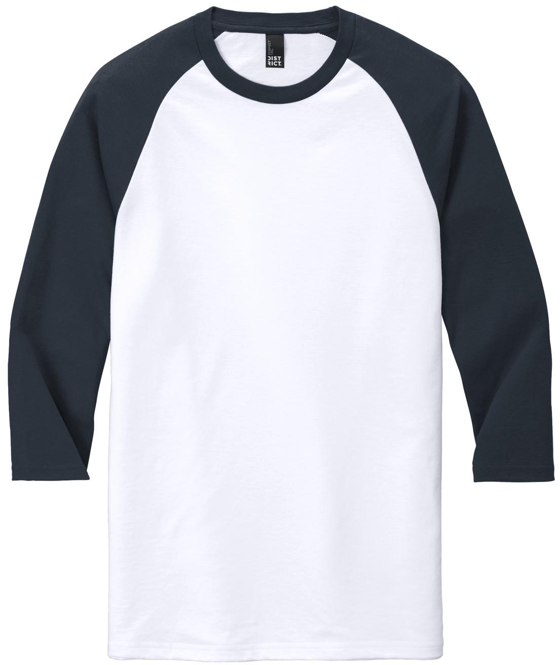 District ® Perfect Tri ® 3/4-Sleeve Raglan Mens Tee DM136 Sizes XS-4XL T-Shirt