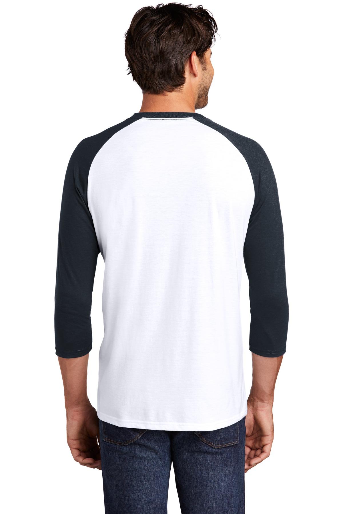 District ® Perfect Tri ® 3/4-Sleeve Raglan Mens Tee DM136 Sizes XS-4XL T-Shirt