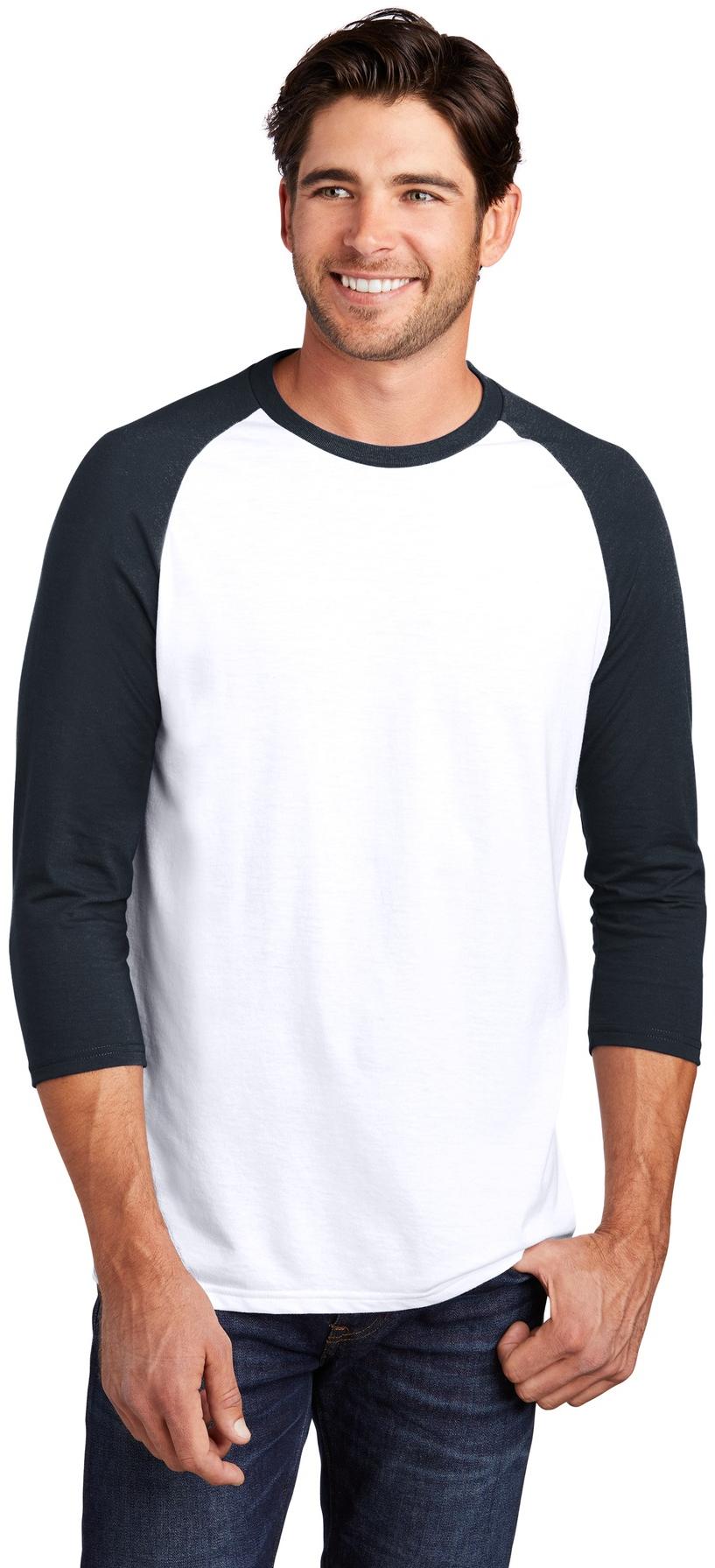 District ® Perfect Tri ® 3/4-Sleeve Raglan Mens Tee DM136 Sizes XS-4XL T-Shirt