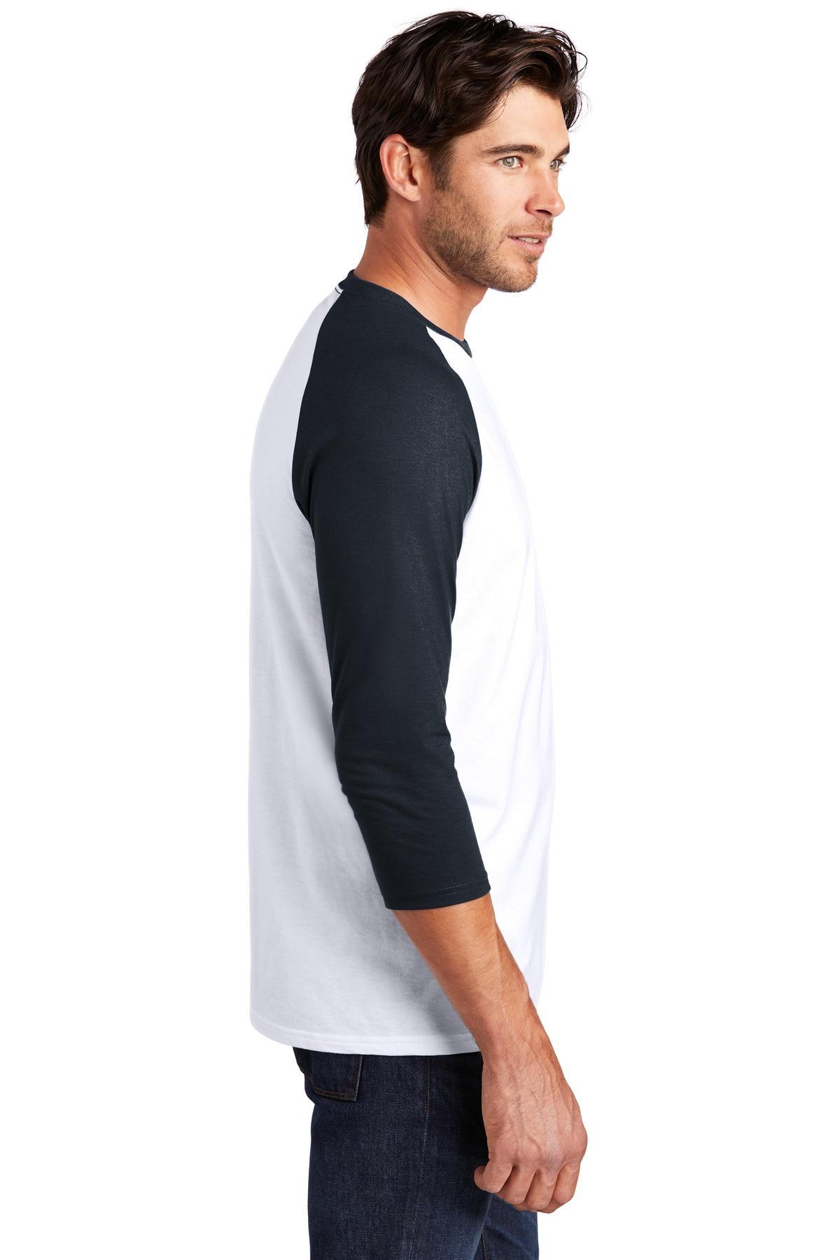 District ® Perfect Tri ® 3/4-Sleeve Raglan Mens Tee DM136 Sizes XS-4XL T-Shirt