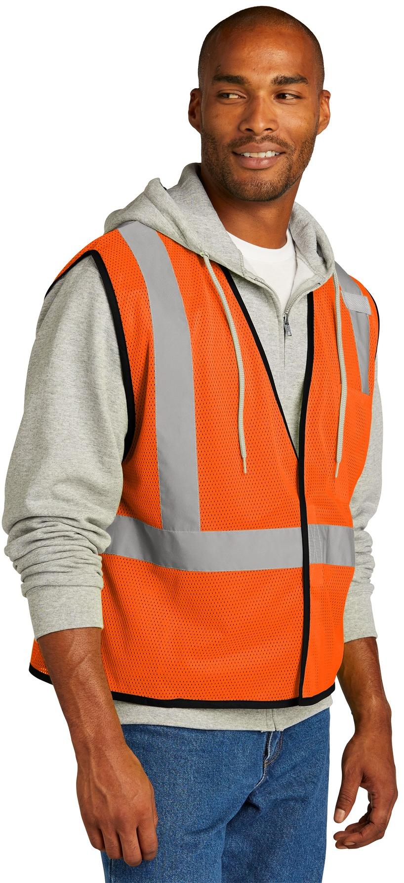 CornerStone ® ANSI 107 Class 2 Economy Mesh One-Pocket Vest CSV100 4 Sizes Avail - Picture 3 of 13