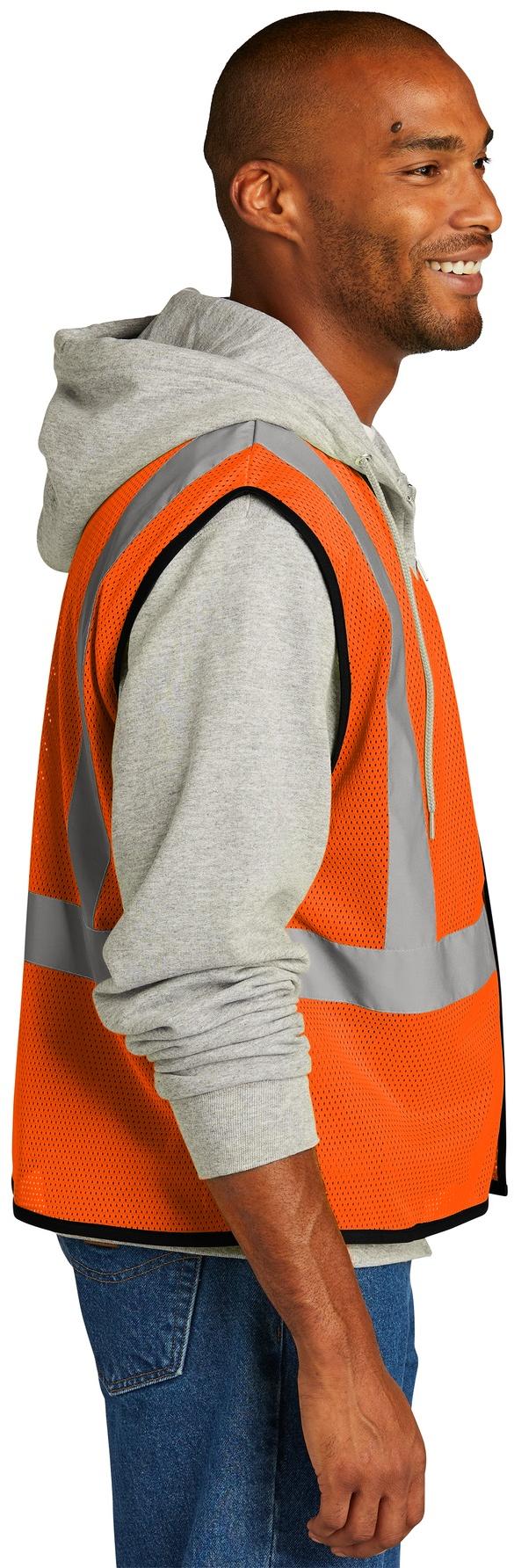 CornerStone ® ANSI 107 Class 2 Economy Mesh One-Pocket Vest CSV100 4 Sizes Avail - Picture 4 of 13