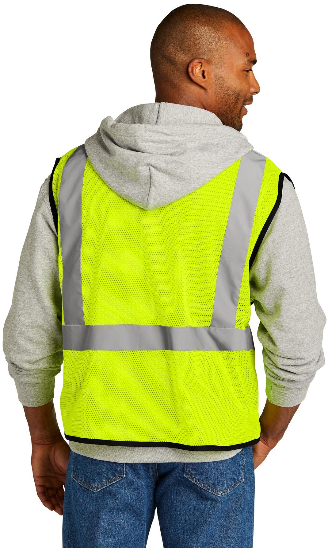 CornerStone ® ANSI 107 Class 2 Economy Mesh One-Pocket Vest CSV100 4 Sizes Avail - Picture 11 of 13