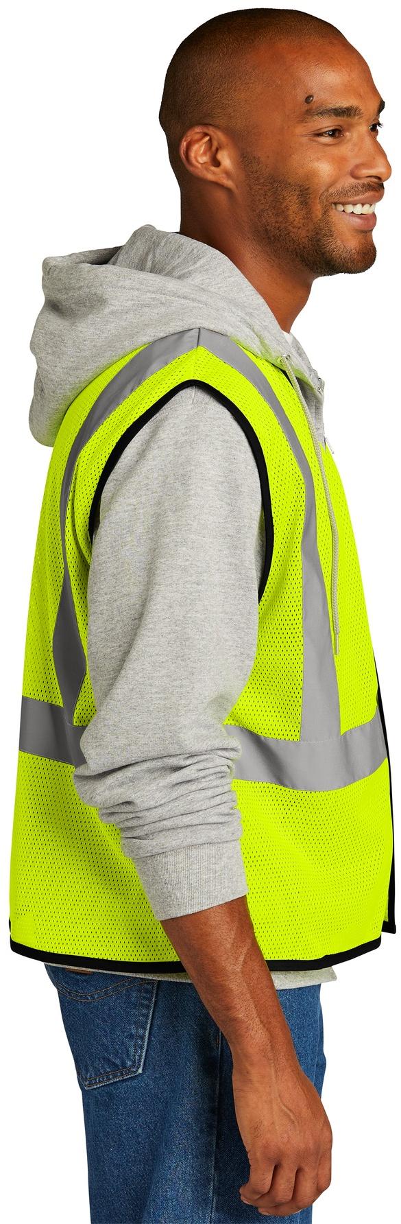 CornerStone ® ANSI 107 Class 2 Economy Mesh One-Pocket Vest CSV100 4 Sizes Avail - Picture 10 of 13