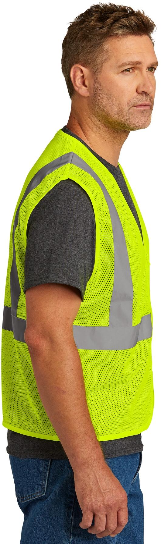 CornerStone ® ANSI 107 Class 2 Mesh Zippered Vest CSV101 S/M L/XL 2/3X 4/5X - Picture 10 of 13