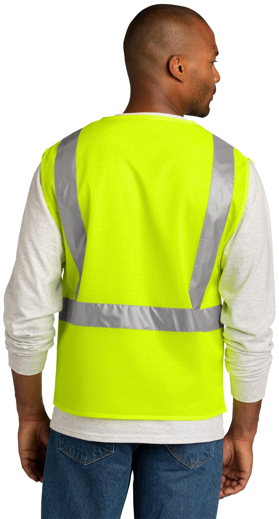 CornerStone ® ANSI 107 Class 2 Mesh Zippered Vest CSV102 S/M L/XL 2/3X 4/5X - Picture 11 of 13
