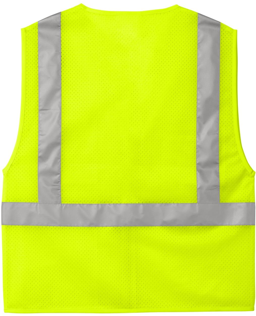 CornerStone ® ANSI 107 Class 2 Mesh Zippered Vest CSV102 S/M L/XL 2/3X 4/5X - Picture 13 of 13