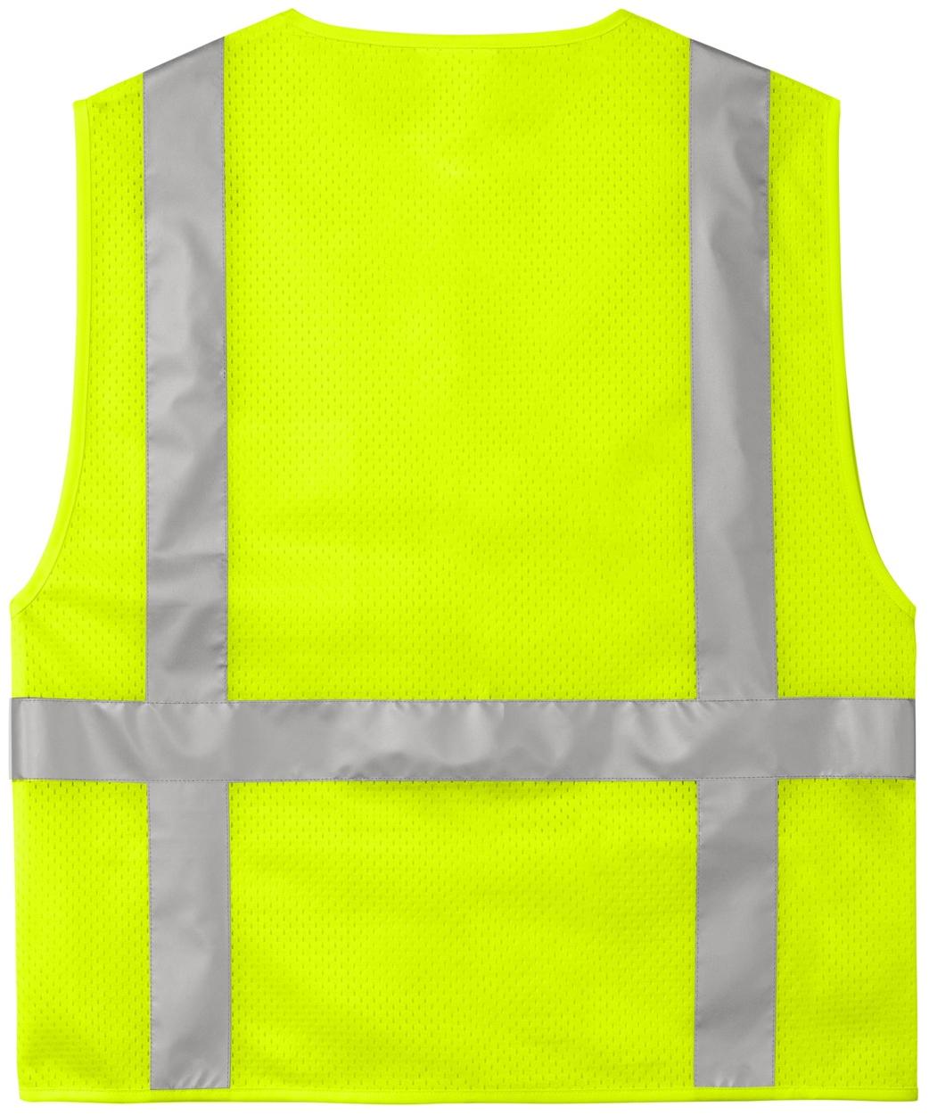 CornerStone ® ANSI 107 Class 2 Mesh Six-Pocket Zippered Vest w/ Pockets CSV104 - Picture 13 of 13