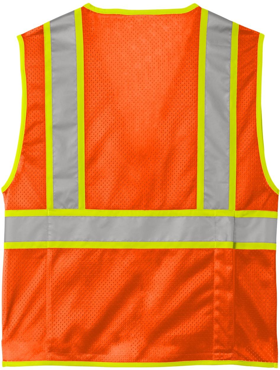 CornerStone ® ANSI 107 Class 2 Surveyor Zippered Two-Tone Vest CSV105 - Picture 7 of 13