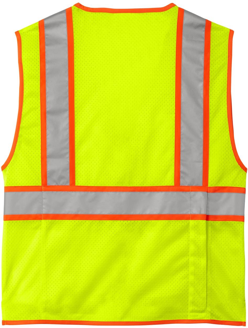 CornerStone ® ANSI 107 Class 2 Surveyor Zippered Two-Tone Vest CSV105 - Picture 13 of 13