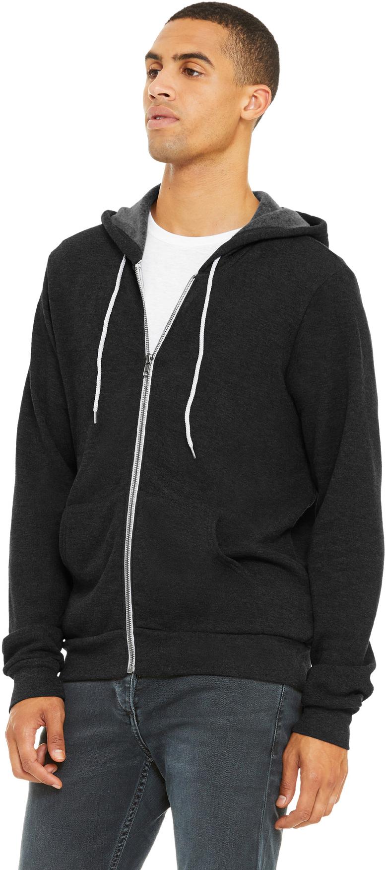 BELLA+CANVAS ® Unisex Sponge Fleece Full-Zip Hooded Sweatshirt BC3739 XS-3XL - Picture 27 of 104