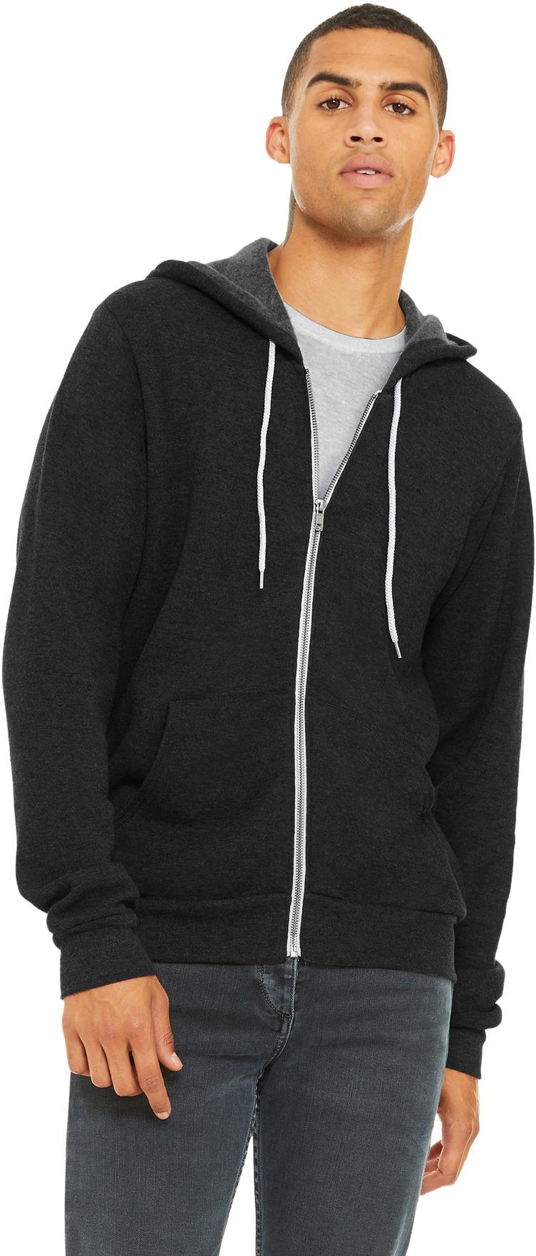 BELLA+CANVAS ® Unisex Sponge Fleece Full-Zip Hooded Sweatshirt BC3739 XS-3XL - Picture 26 of 104