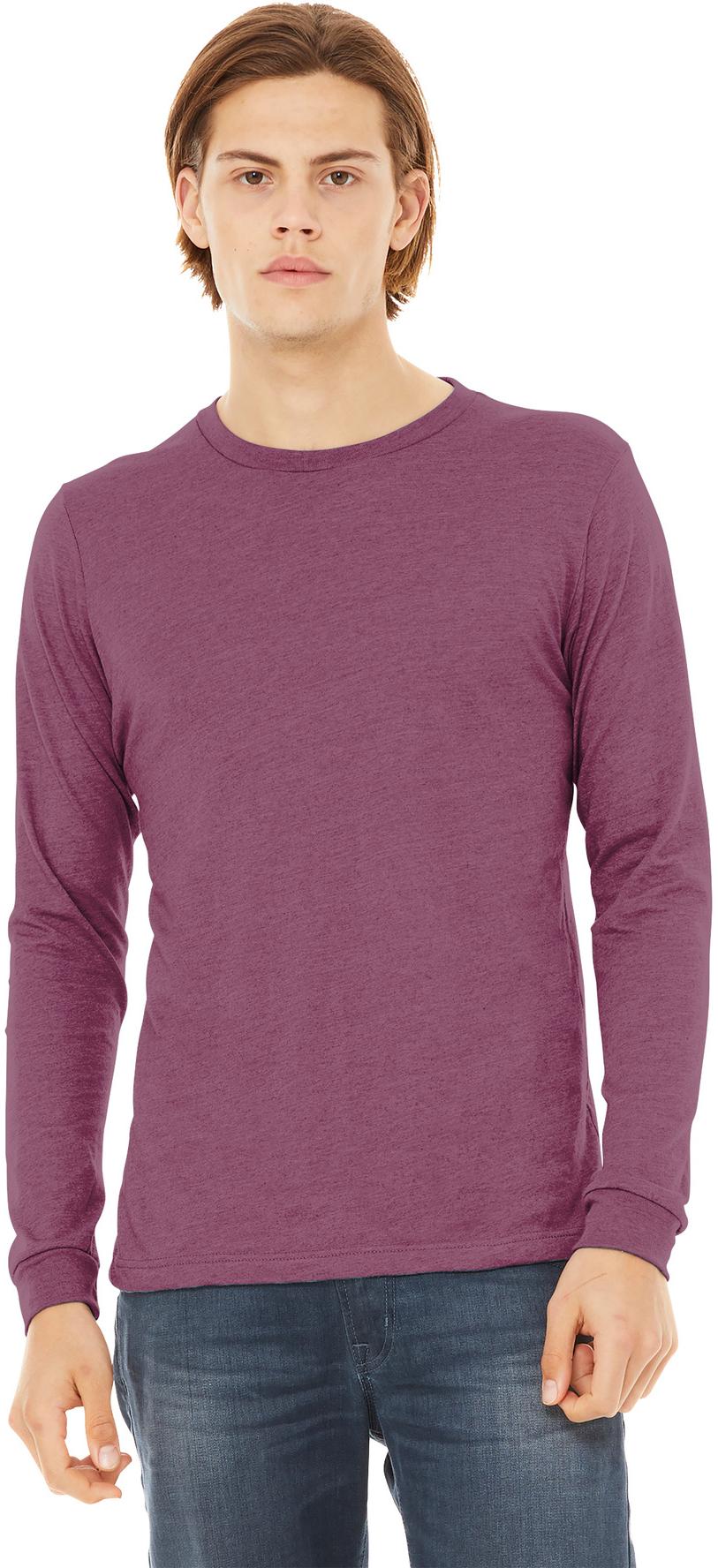 BELLA+CANVAS ® Unisex Triblend Long Sleeve Tee Shirt, BC3513, XS-2XL - Picture 16 of 39