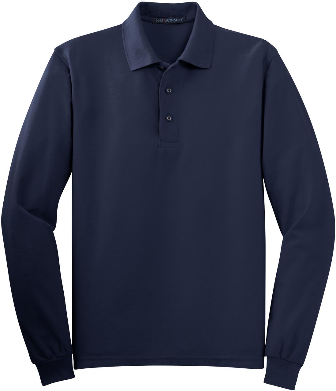 Port Authority ® Tall Silk Touch™ Long Sleeve Polo TLK500LS Mens Sizes LT-4XLT - Picture 18 of 25