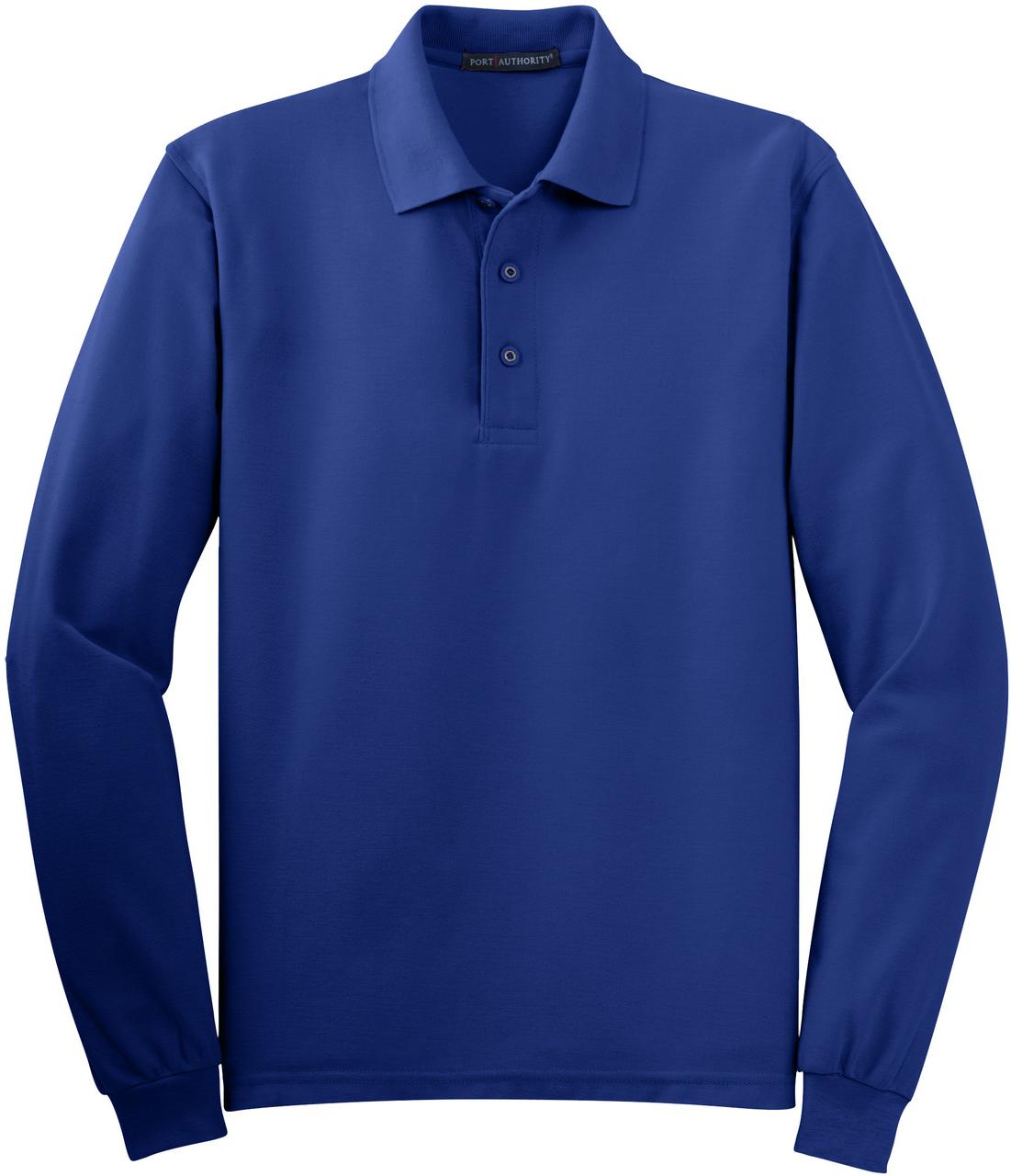 Port Authority ® Tall Silk Touch™ Long Sleeve Polo TLK500LS Mens Sizes LT-4XLT - Picture 24 of 25