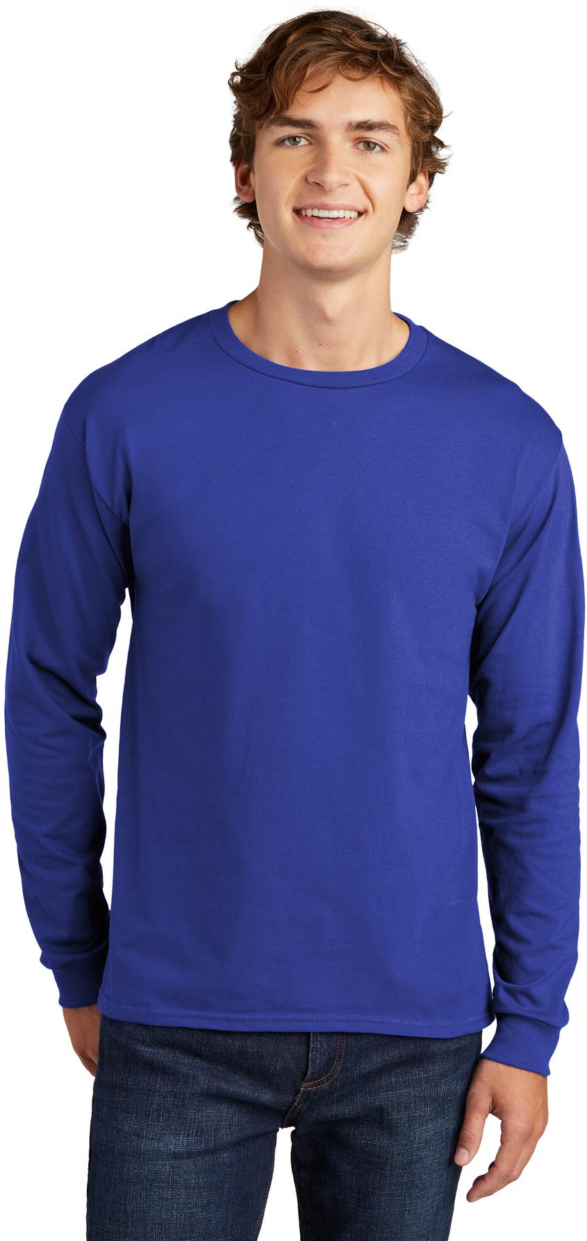 Hanes ® Essential-T 100% Cotton Long Sleeve T-Shirt Sizes S-3XL 5286