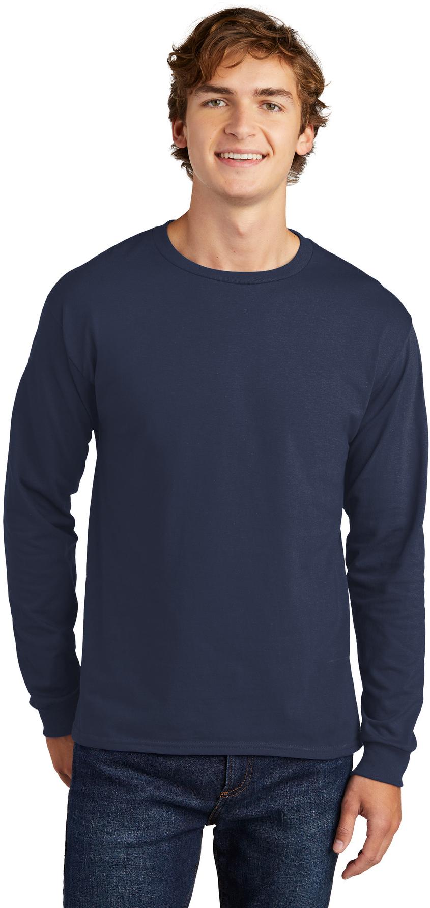 Hanes ® Essential-T 100% Cotton Long Sleeve T-Shirt Sizes S-3XL 5286