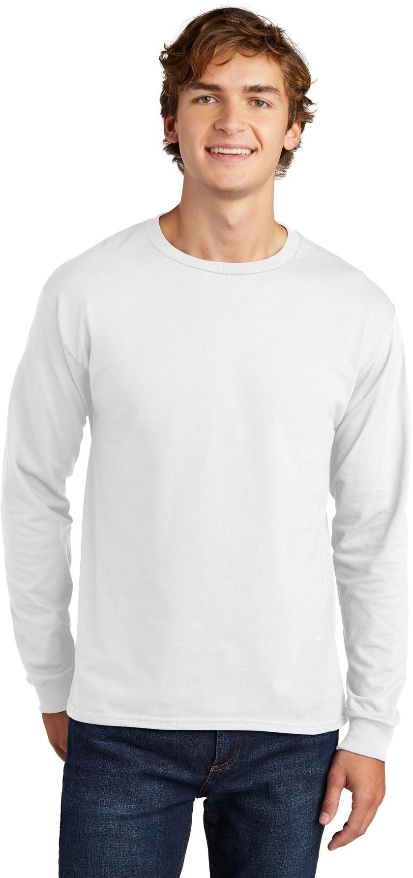 Hanes ® Essential-T 100% Cotton Long Sleeve T-Shirt Sizes S-3XL 5286