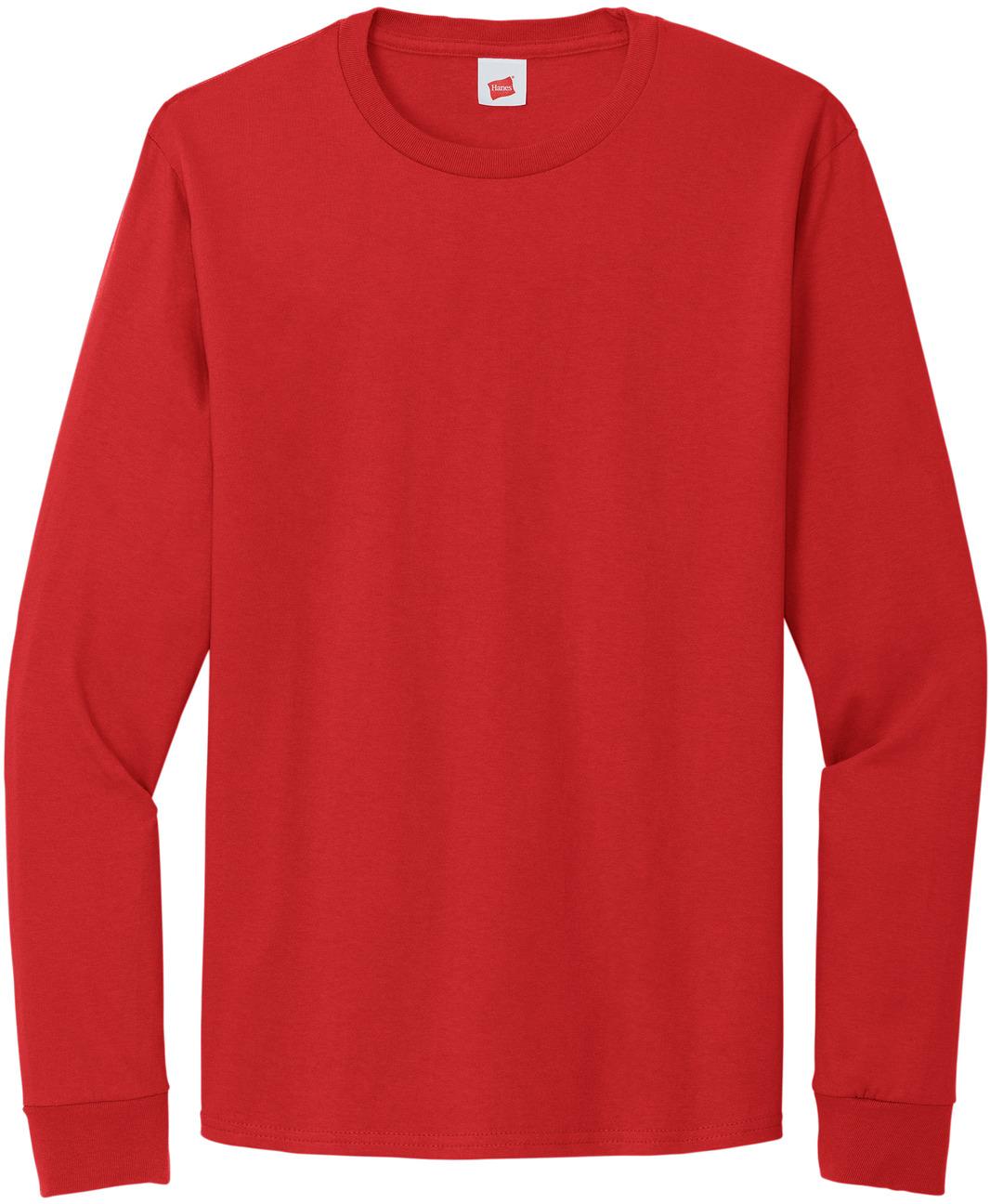 Hanes ® Essential-T 100% Cotton Long Sleeve T-Shirt Sizes S-3XL 5286