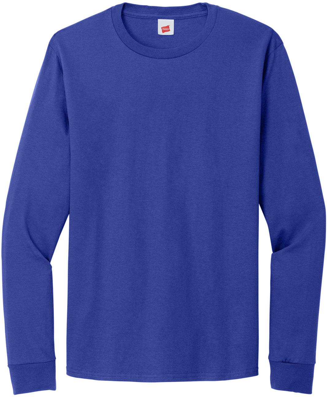 Hanes ® Essential-T 100% Cotton Long Sleeve T-Shirt Sizes S-3XL 5286