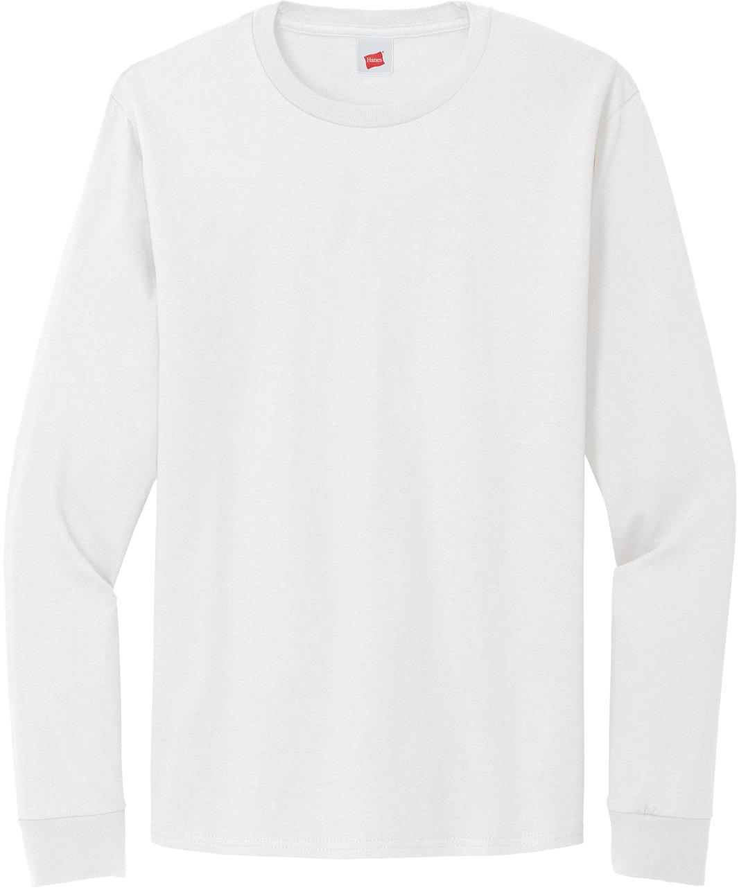 Hanes ® Essential-T 100% Cotton Long Sleeve T-Shirt Sizes S-3XL 5286