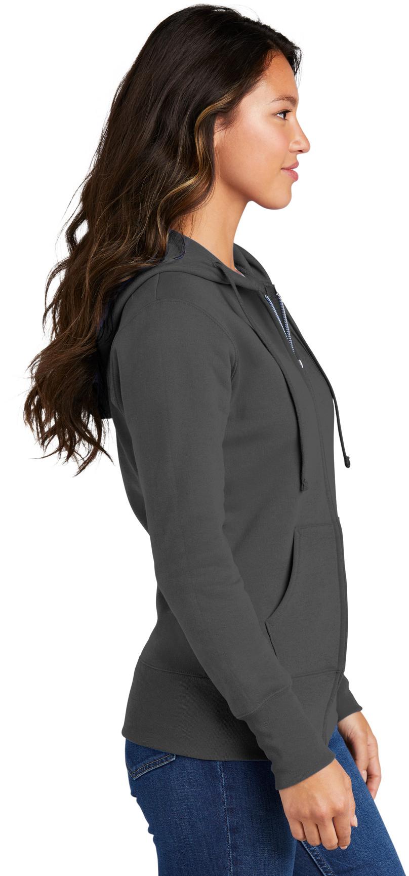 Port & Company ® Ladies Core Fleece Full-Zip Hooded Sweatshirt LPC78ZH XS-4XL - Picture 8 of 51