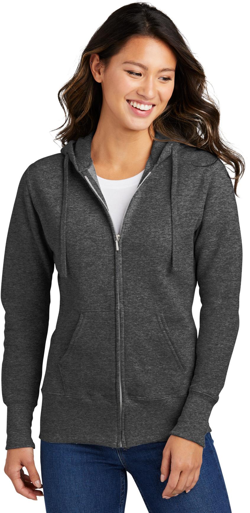 Port & Company ® Ladies Core Fleece Full-Zip Hooded Sweatshirt LPC78ZH XS-4XL - Picture 12 of 51