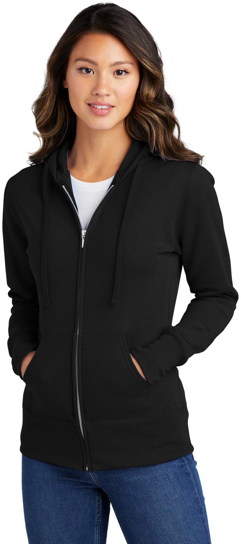 Port & Company ® Ladies Core Fleece Full-Zip Hooded Sweatshirt LPC78ZH XS-4XL - Picture 17 of 51