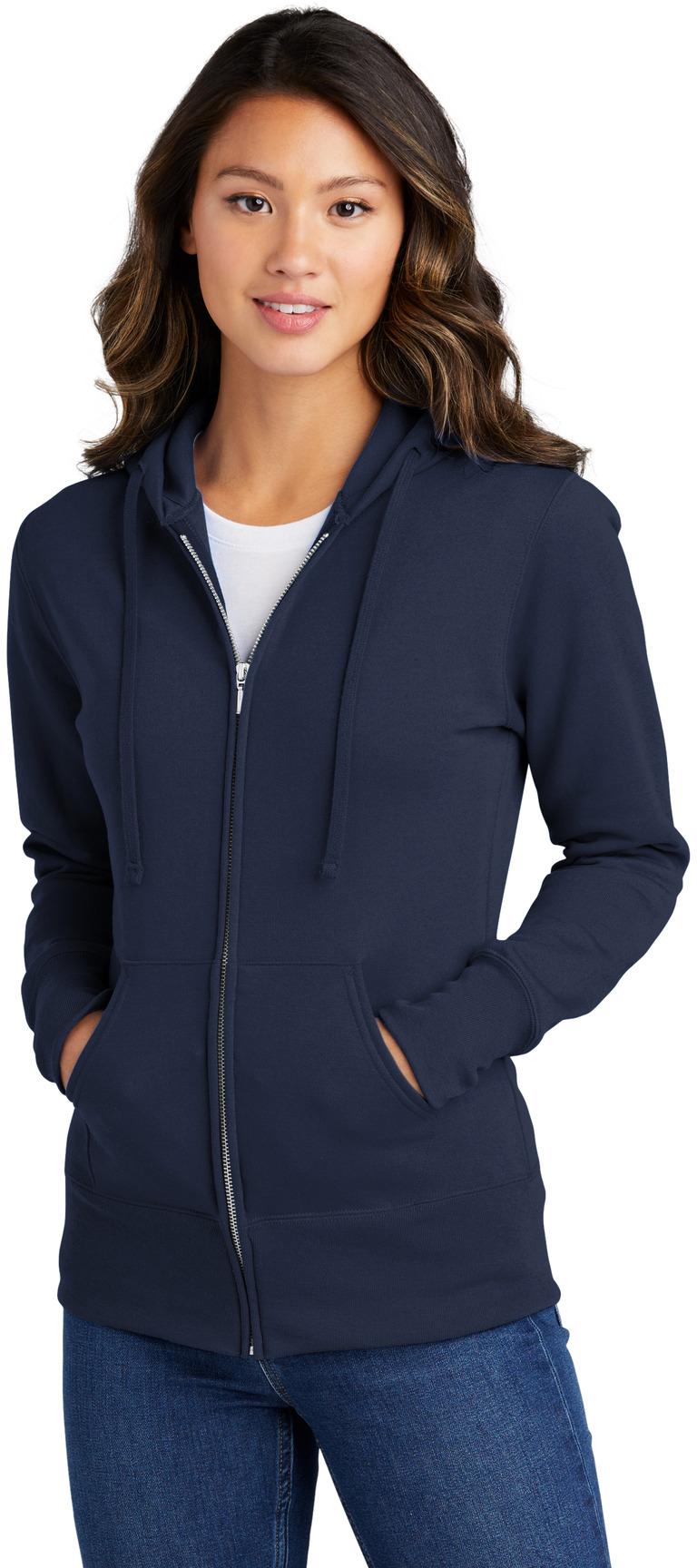 Port & Company ® Ladies Core Fleece Full-Zip Hooded Sweatshirt LPC78ZH XS-4XL - Picture 22 of 51