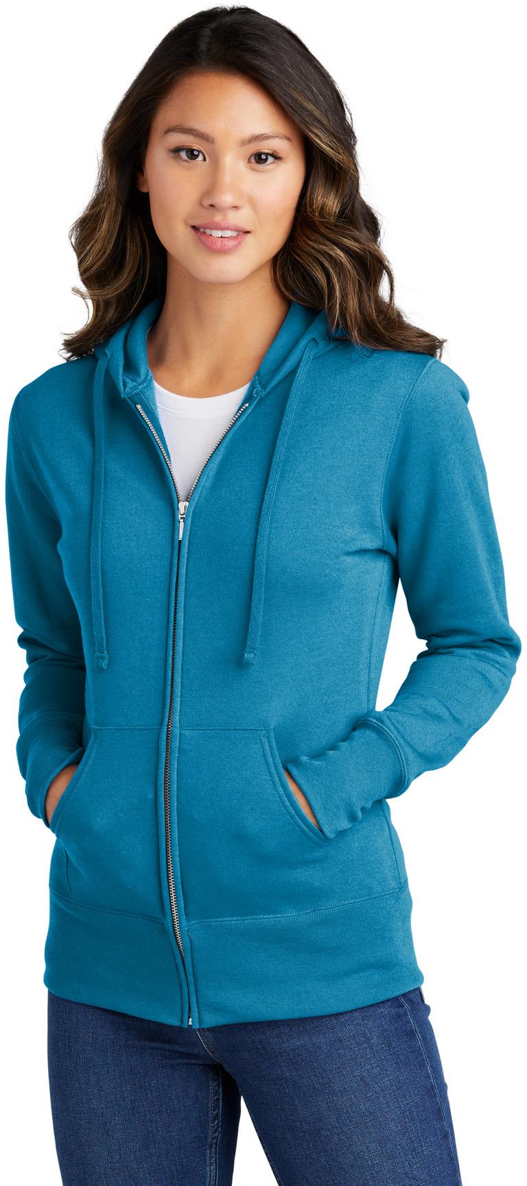 Port & Company ® Ladies Core Fleece Full-Zip Hooded Sweatshirt LPC78ZH XS-4XL - Picture 27 of 51