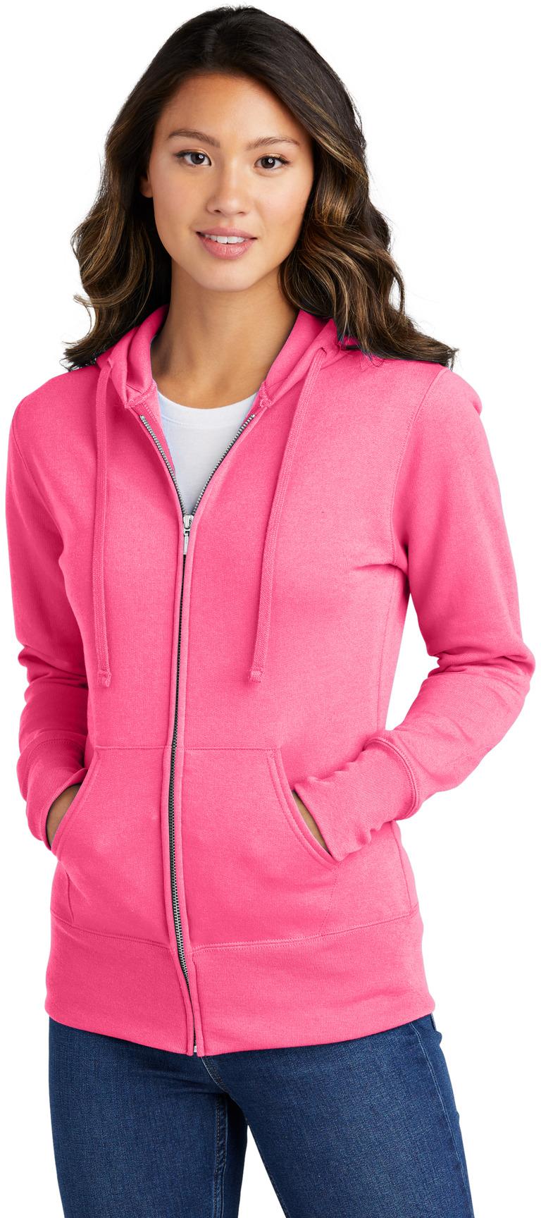 Port & Company ® Ladies Core Fleece Full-Zip Hooded Sweatshirt LPC78ZH XS-4XL - Picture 32 of 51